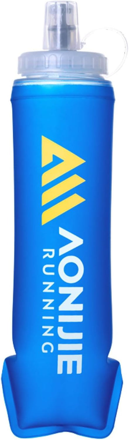 Azarxis TPU Soft Flask Collapsible Water Bottles BPA-Free 250ml 350ml 500ml 600ml for Hydration Vest Pack Running Hiking Cycling Climbing