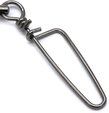 Dr.Fish Fishing Snap Swivels Ball Bearing Swivels Fishing Tackle Saltwater & Freshwater Coast-Lock Lure Snap Clips Terminal Tackle Line Leader Connector Accessories