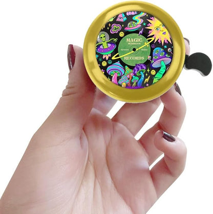 WIRESTER Gold Aluminum Round Bike Bell, Classic Ring Bicycle Bell, Bike Accessories Bell Ring for Adults Kids Girls Boys