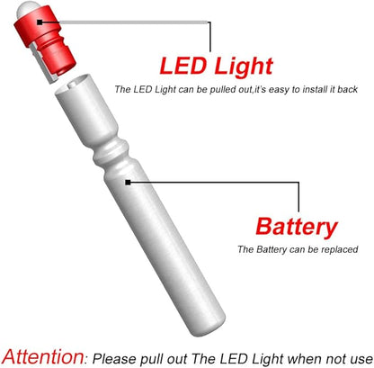 Fishing Bobber Lights,Night Fishing Float Lights,Fishing Glow Sticks,Lighted Nocks for Arrows 6-Pack