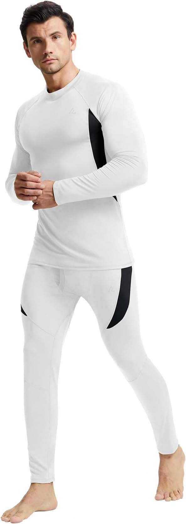 CL convallaria Mens Thermal Underwear Set with Fly Long Johns Base Layer Winter Hunting Gear Sport Top and Bottom