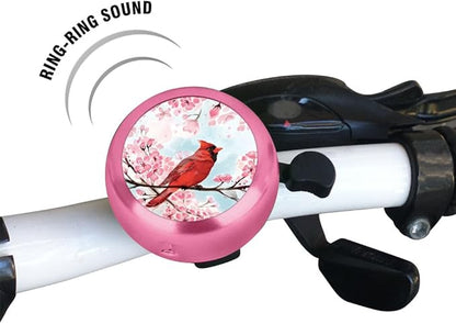 WIRESTER Pink Aluminum Round Bike Bell, Classic Ring Bicycle Bell, Bike Accessories Bell Ring for Adults Kids Girls Boys - Animals