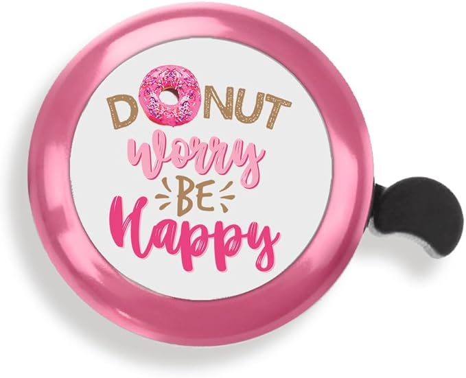 WIRESTER Pink Aluminum Round Bike Bell, Classic Ring Bicycle Bell, Bike Accessories Bell Ring for Adults Kids Girls Boys