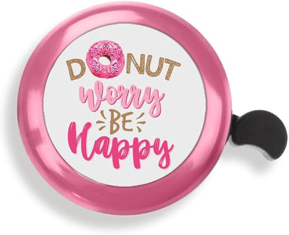 WIRESTER Pink Aluminum Round Bike Bell, Classic Ring Bicycle Bell, Bike Accessories Bell Ring for Adults Kids Girls Boys