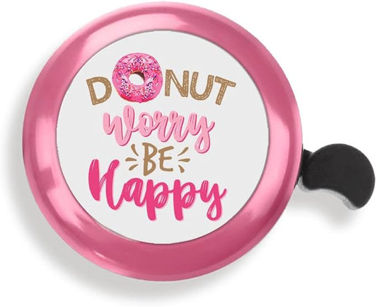 WIRESTER Pink Aluminum Round Bike Bell, Classic Ring Bicycle Bell, Bike Accessories Bell Ring for Adults Kids Girls Boys