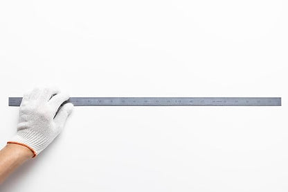 PEC Tools Flexible 24-Inch Machinist's Rule, High-Carbon Steel, Accuracy 1/10",1/100",0.5mm,1mm, Suitable for CNC Operators and Engineers, Decimal Inch and Metric Systems, Made in USA