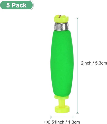 Fishing Bobbers Floats, EVA Foam Weighted Bobbers for Crappie/Bluegill/Trout Bass/Catfish, Clip-on Floats Slip Corks