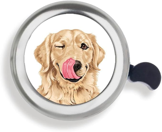 WIRESTER Silver Aluminum Round Bike Bell, Classic Ring Bicycle Bell, Bike Accessories Bell Ring for Adults Kids Girls Boys