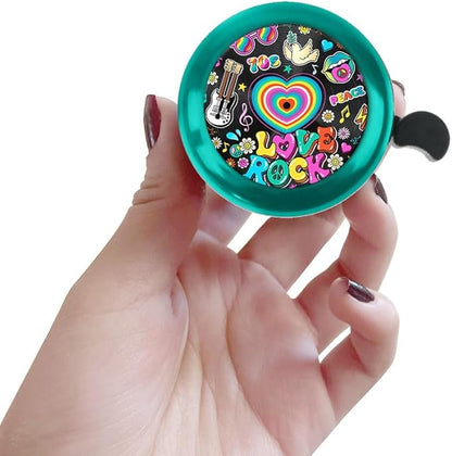 WIRESTER Green Aluminum Round Bike Bell, Classic Ring Bicycle Bell, Bike Accessories Bell Ring for Adults Kids Girls Boys