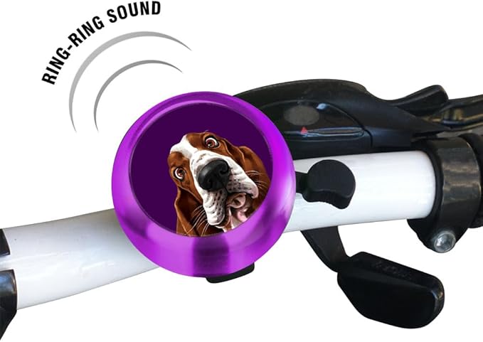 WIRESTER Purple Aluminum Round Bike Bell, Classic Ring Bicycle Bell, Bike Accessories Bell Ring for Adults Kids Girls Boys