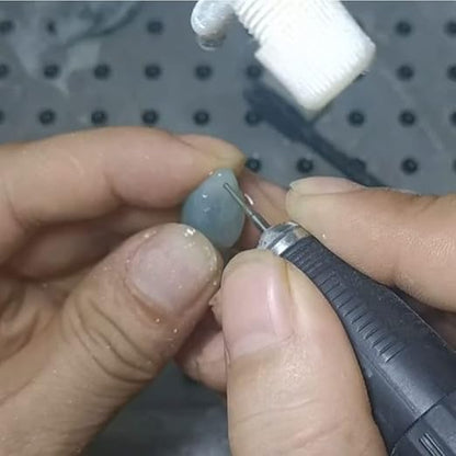 𝐋𝐮𝐨 𝐤𝐞 8 Pcs Needle Shape Diamond Burr - 3/32'' Shank Extra Long Bead Reamer Diamond Burs for Rotary Tool Includes Dremel