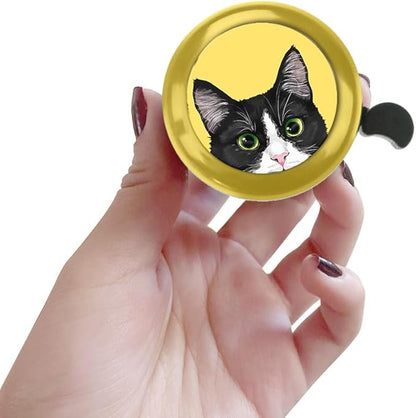 WIRESTER Gold Aluminum Round Bike Bell, Classic Ring Bicycle Bell, Bike Accessories Bell Ring for Adults Kids Girls Boys