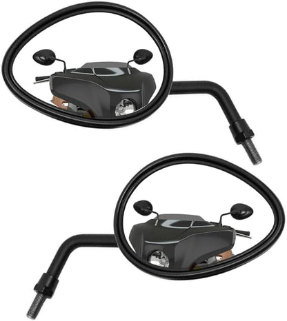 10mm Motorcycle Rearview Mirror Compatible with Indian Chief Classic 2014-2022 Chieftain 2014-2022, Roadmaster Scout Bobber 2015-2022 (black)