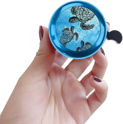 WIRESTER Blue Aluminum Round Bike Bell, Classic Ring Bicycle Bell, Bike Accessories Bell Ring for Adults Kids Girls Boys