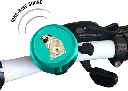 WIRESTER Green Aluminum Round Bike Bell, Classic Ring Bicycle Bell, Bike Accessories Bell Ring for Adults Kids Girls Boys