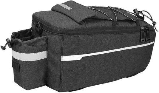 for Bicycle Rear Trunk Bag 600D Nylon Waterproof Rack Bag with Reflective Design and Large Capacity for Most Tail Lights for Electric Bikes Road Bikes and Mountain Bikes