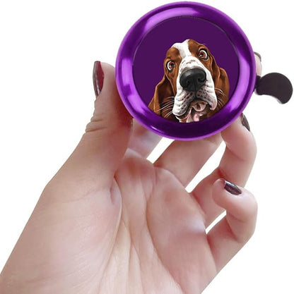 WIRESTER Purple Aluminum Round Bike Bell, Classic Ring Bicycle Bell, Bike Accessories Bell Ring for Adults Kids Girls Boys