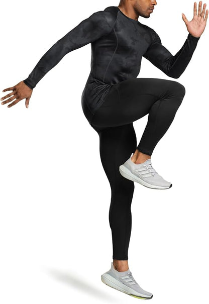 TSLA Men's Thermal Long Sleeve Compression Shirts, Athletic Base Layer Top, Winter Gear Running T-Shirt