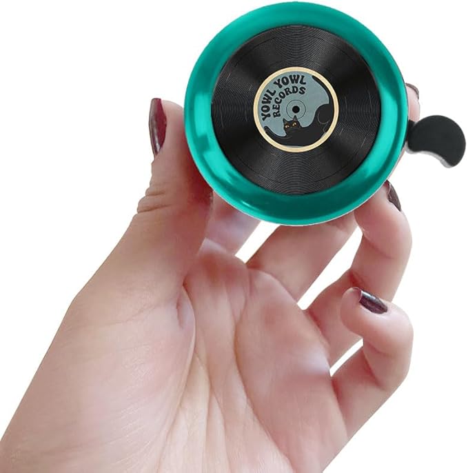 WIRESTER Green Aluminum Round Bike Bell, Classic Ring Bicycle Bell, Bike Accessories Bell Ring for Adults Kids Girls Boys