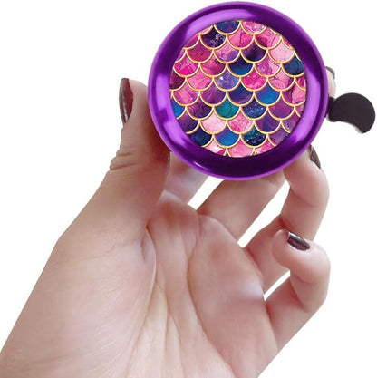 WIRESTER Cute Aluminum Round Bike Bell, Classic Ring Bicycle Bell, Bike Accessories Bell Ring for Adults Kids Girls Boys (Black, Red, Blue, Purple)