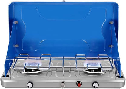 Camplux Propane Camping Stove 20,000 BTU, Camping Stoves 2 Burners with CSA Certification
