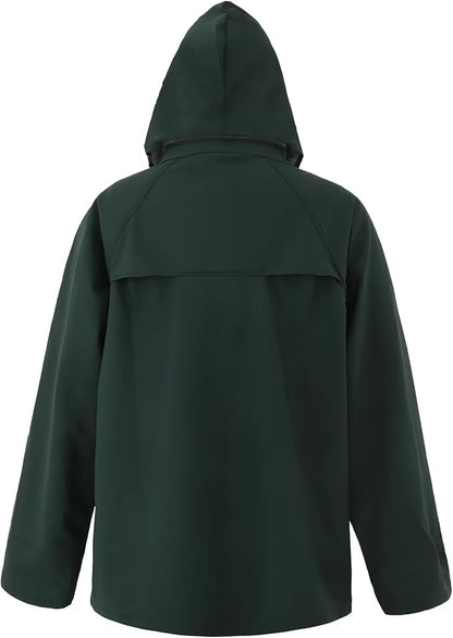 Rain Suit For Men & Women Waterproof Heavy Duty Rain Gear Reflective Jacket for Fishing Outdoor Work Raincoats