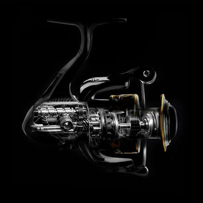 SAN LIKE Spinning Fishing Reel, Saltwater & Freshwater Fishing Reel 40.5 Lbs Max Drag - 7+1 BB Ball Bearing 5.2:1 Gear Ratio