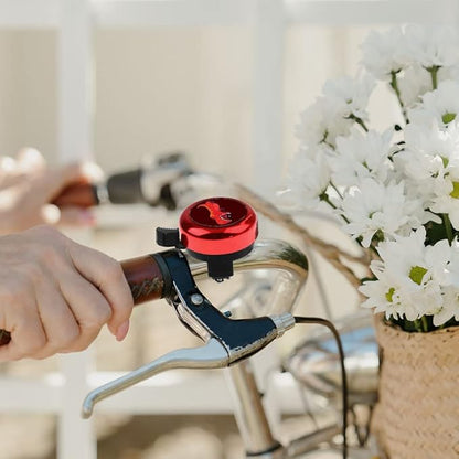 WIRESTER Cute Aluminum Round Bike Bell, Classic Ring Bicycle Bell, Bike Accessories Bell Ring for Adults Kids Girls Boys (Black, Red, Blue, Purple)