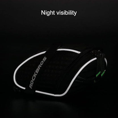 ROCKBROS Bike Seat Bag, Bicycle Saddle Bag Under Seat 3D Shell Cycling Seat Pack for Mountain Road Bikes Black