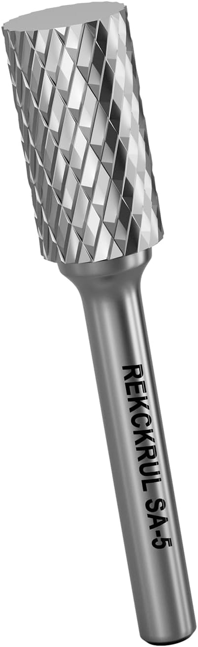 Professional Tungsten Carbide Rotary Burr Bit, SA-5 Double Cut Carbide Burr with 1/4" Shank for Metal, Wood, and Steel – Durable Die Grinder Accessory for Deburring, Engraving & Polishing