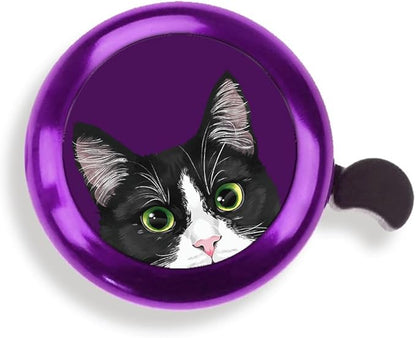 WIRESTER Purple Aluminum Round Bike Bell, Classic Ring Bicycle Bell, Bike Accessories Bell Ring for Adults Kids Girls Boys