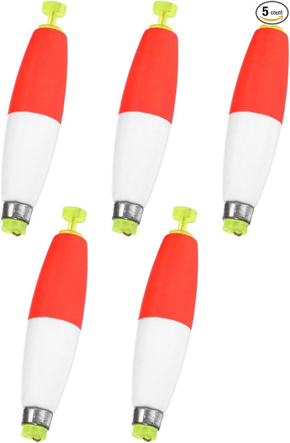Fishing Bobbers Floats, EVA Foam Weighted Bobbers for Crappie/Bluegill/Trout Bass/Catfish, Clip-on Floats Slip Corks