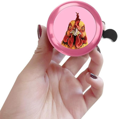 WIRESTER Pink Aluminum Round Bike Bell, Classic Ring Bicycle Bell, Bike Accessories Bell Ring for Adults Kids Girls Boys - Animals