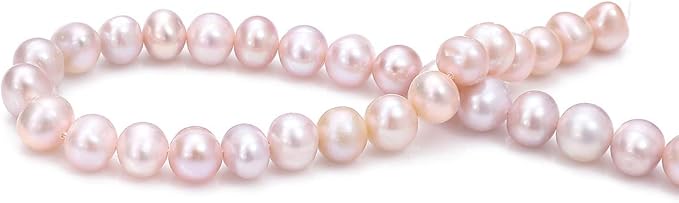 Natural Pearl Beads Potato 6-7mm Purple Freshwater Cultured Loose Gemstone Beads for DIY Jewelry Making 13.8''/Strand