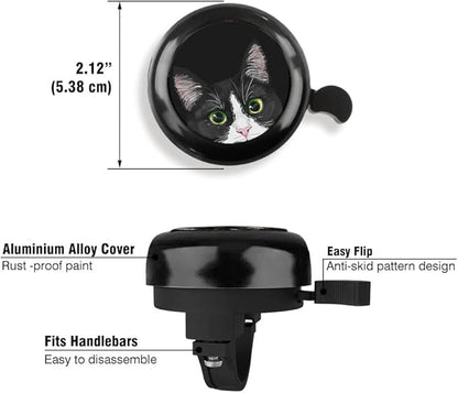 WIRESTER Cute Aluminum Round Bike Bell, Classic Ring Bicycle Bell, Bike Accessories Bell Ring for Adults Kids Girls Boys (Black, Red, Blue, Purple)