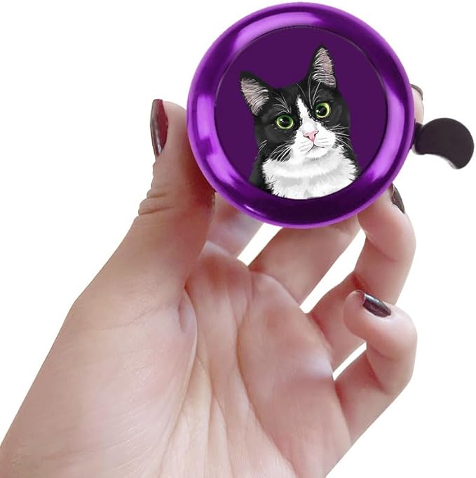 WIRESTER Purple Aluminum Round Bike Bell, Classic Ring Bicycle Bell, Bike Accessories Bell Ring for Adults Kids Girls Boys