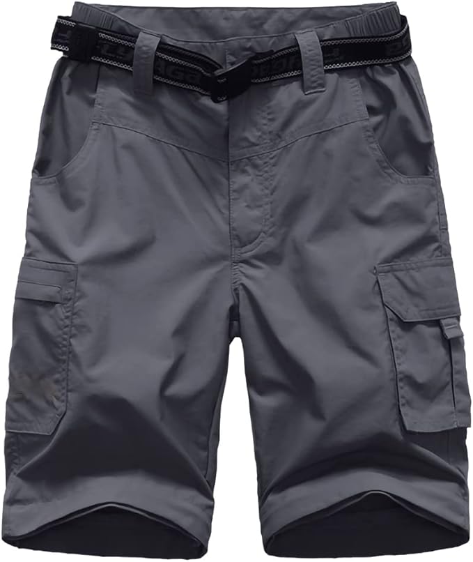 JOMLUN Boy’s Scout Pants Convertible Hiking Quick Dry Zip Off Pants Outdoor Climbing Casual Trouser Kids Youth Cargo Pants