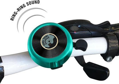 WIRESTER Green Aluminum Round Bike Bell, Classic Ring Bicycle Bell, Bike Accessories Bell Ring for Adults Kids Girls Boys