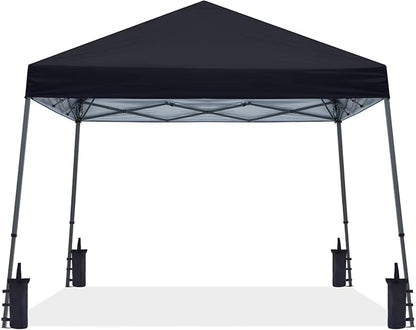ABCCANOPY Stable Pop up Outdoor Canopy Tent 12 x 12 ft Base / 10 x 10 ft Top, Black