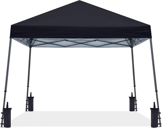 ABCCANOPY Stable Pop up Outdoor Canopy Tent 12 x 12 ft Base / 10 x 10 ft Top, Black