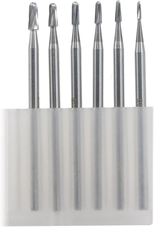 Luo ke 6 Pcs Jewelry Burr, 3/32'' Shank Ball Nosed Cone Shape Burs Jewelry Making Tools for Rotary Tools