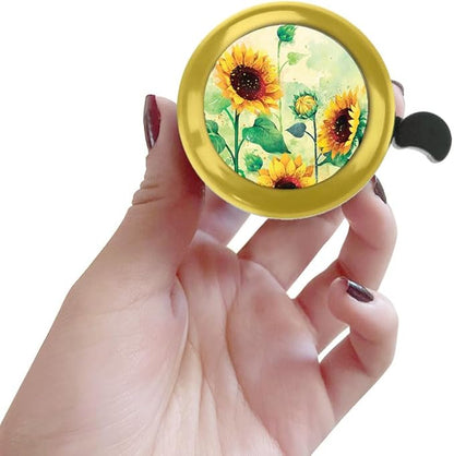 WIRESTER Gold Aluminum Round Bike Bell, Classic Ring Bicycle Bell, Bike Accessories Bell Ring for Adults Kids Girls Boys