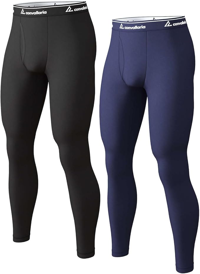 Men's Thermal Pants Fleece Lined Long Johns Compression Bottom Athletic Base Layer Cold Weather Gear 1 2 4 Pcs