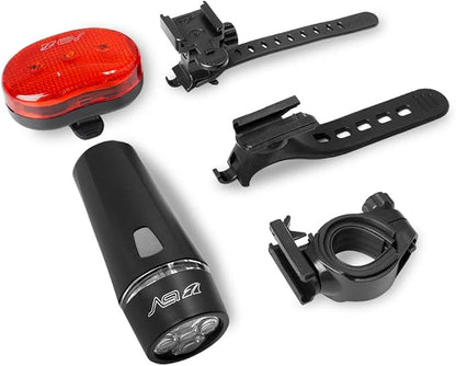 BV Bike Lights, Super Bright with 5 LED Bike Headlight & 3 LED Rear, Bike Lights for Night Riding with Quick-Release, Waterproof Bicycle Light Set, Bike Accessories, Bicycle Accessories, Flashlight