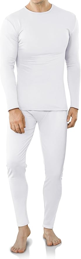 VZV Thermal Underwear for Men Fleece Lined Long Johns for Mens Thermals Top and Bottom Set Soft Base Layer for Winter
