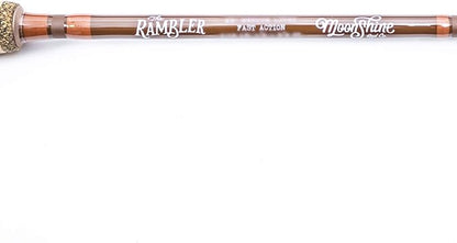 Moonshine Rod Co. Fly Fishing Rod with Carrying Case and Extra Rod Tip Section, Slow-Medium-Fast Action