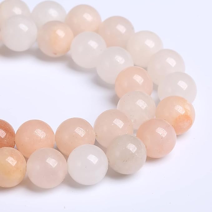 8MM 45PCS Natural Stone Pink Aventurine Loose Beads for Jewelry Making DIY Bracelet