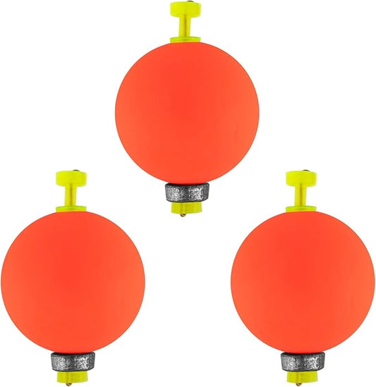 Dr.Fish 10 Pack Weighted Fishing Bobbers Snap-on Spring Floats EVA Foam Push Button Clip on Floats Fly Fishing Trout Bass Crappie Catfish