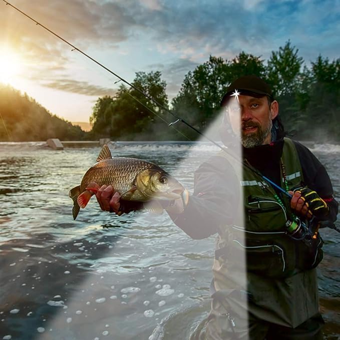 LED Hat Light - POWERCAP Baseball Cap with Light Built in - LED Cap Visor Light with Bright Headlight and IPX4 Rating