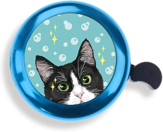 WIRESTER Blue Aluminum Round Bike Bell, Classic Ring Bicycle Bell, Bike Accessories Bell Ring for Adults Kids Girls Boys